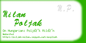 milan poljak business card